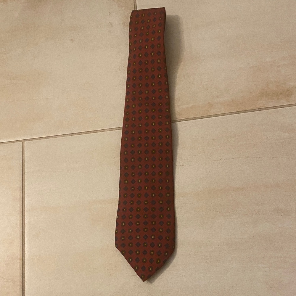 Tommy Hilfiger Red and Blue Patterned Tie